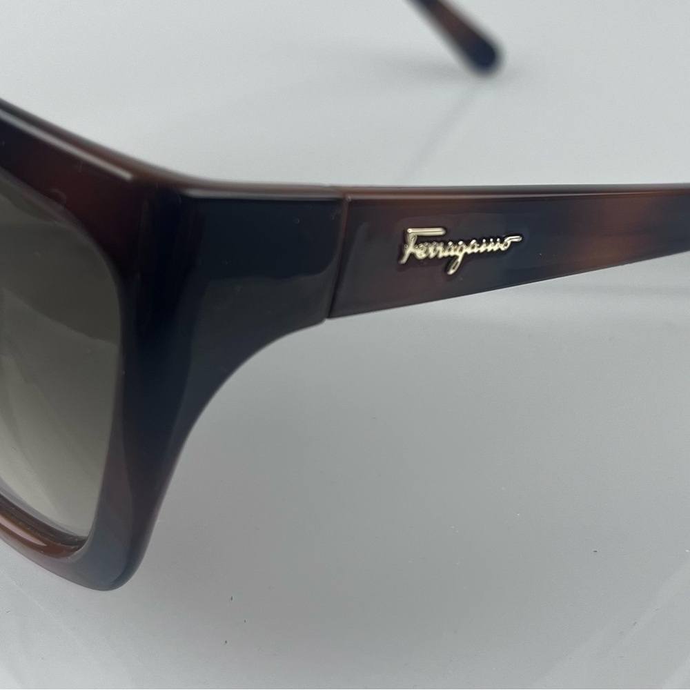 Ferragamo Tortoise Color Sunglasses with Classic Script Logo